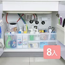 《真心良品》諾可隔板多用途整理盒豪華組(附輪)8入組
