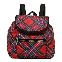 LESPORTSAC 防水尼龍後背包─紅色蘇格蘭格紋 (現貨+預購)紅色蘇格蘭格紋
