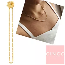CINCO 葡萄牙精品 Gia choker 925純銀鑲24K金頸鍊 簡約鎖骨鍊 細緻素鍊 45公分