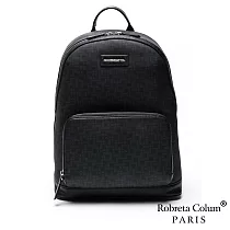 Roberta Colum ─ 商務精英尊爵牛皮後背包黑