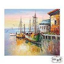 御畫房 手繪無框油畫─夕陽無限 50x60cm(客製商品)