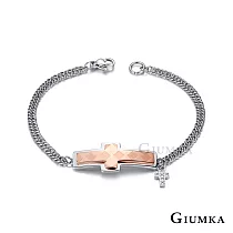 GIUMKA 情侶手鍊 白鋼 幸福約定 單個價格 MH04098玫金細版