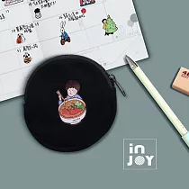 INJOYmall 【超幽默人生系列】台灣美食 帆布圓形零錢包 牛肉麵款
