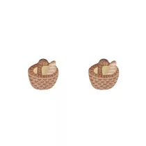 Snatch X 日日野餐 迷你野餐法國麵包大提籃耳環 / [PIKNIK] Large Basket of Baguettes Earrings