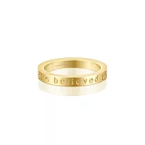 MANTRABAND 美國悄悄話戒指 She Believed She Could， So She Did 金色戒指 她相信她可以 (內徑1.5公分)5_附項鍊
