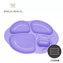【MARCUS&MARCUS】動物樂園造型吸力分隔餐盤─紫色