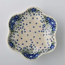波蘭陶 青花涼夏系列 花型盤 大 24cm 波蘭手工製