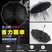 全自動折疊反向省力雨傘 黑色
