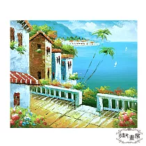 御畫房 手繪無框油畫─鄉野海景 50x60cm(客製商品)