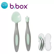 澳洲 b.box 專利湯匙叉子組─ 馬卡龍綠