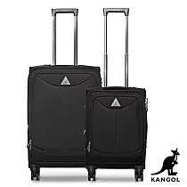 KANGOL ─ 英國袋鼠世界巡迴20+24吋布面行李箱─共3色黑色