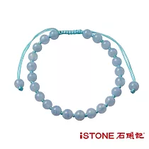 石頭記 藍紋瑪瑙編結手鍊─粉藍秘密