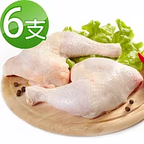 【一午一食】戰斧土雞腿6支 (370g↑/支─無毒黑羽土公雞)