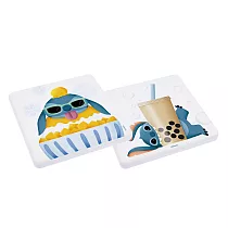 [迪士尼] 史迪奇系列珪藻土杯墊 方款 ─ 兩入一組 ─ 多款可選 (10x10x0.9cm)珍奶剉冰