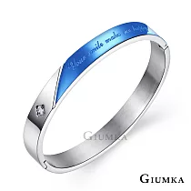 GIUMKA 情侶手環 白鋼 幸福時刻 抗過敏 單個價格 MB04002藍色寬版