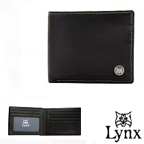 Lynx ─ 美國山貓自信熟男軟牛皮5卡1照短夾黑色