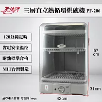 【友情牌】直立式熱風循環烘碗機(PF─206)