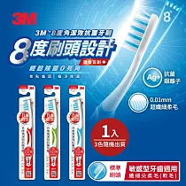 【3M】8度角潔效抗菌牙刷─標準刷頭纖細尖柔毛(1支入)