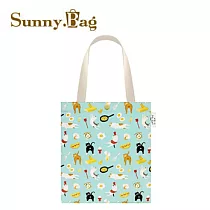 Sunny Bag x 貓小姐Ms.Cat─學院風側背袋_蛋蛋的N種吃法─藍