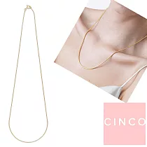 CINCO 葡萄牙精品 Dona Margo choker 925純銀鑲24K金頸鍊 鎖骨鍊 細緻素鍊 50公分
