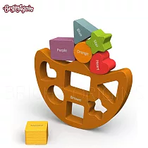 【BeginAgain】木頭造型玩具 形狀平衡船 (B1402)