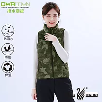 【遊遍天下】親子款防風防潑水90%拒水羽絨立領背心(GV22003)130軍綠