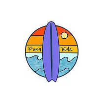 Pura Vida 美國手工 SURF CHECK衝浪造型貼紙