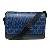 MICHAEL KORS 拼接皮革斜背包─藍