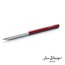 博客來 Acedesign 客製化3in1無墨永恆鋼珠筆禮盒組 附可替換式三款筆頭 義大利真皮筆套 深空灰粉