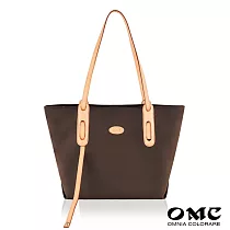 【OMC】原皮垂墜大容量俐落通勤托特包─ 可可色