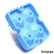 Bargogo 4格鑽石型矽膠製冰盒(可當副食品分裝盒) 2入