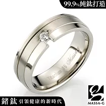 MASSA─G DECO系列 Double Ring【Forever】 鈦金女戒 美規5號