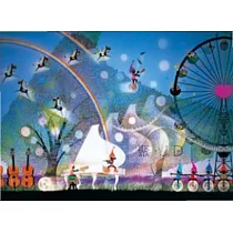【台製拼圖】HM1000─151 夜光 豪美─夜光 小黑人樂園(1000片)