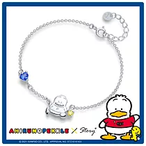 STORY故事銀飾─AhiruNoPekkle系列─貝克鴨經典純銀晶鑽手鍊 加延長鍊2cm