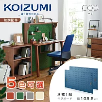 【KOIZUMI】PEG洞洞裝飾板(同色2片1組─5色可選) 紅色