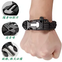 四合一求生手環(2入組) 黑色*2