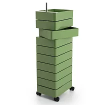 Magis 360 Container 滾輪十層置物櫃 (軍綠)