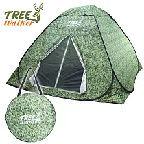 TreeWalker 露遊樂觀星快搭帳(彈開四人帳)─綠色迷彩