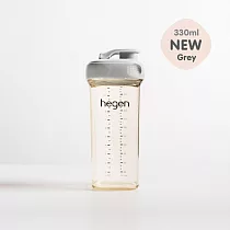 hegen 金色奇蹟PPSU多功能方圓型寬口水瓶 330ml 霧灰