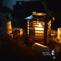 【Meric Garden】北歐復古創意木質麻繩燭台/家居裝飾擺設_ 方形