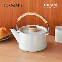 【日本FORMLADY】小泉誠 kaico日製原木柄琺瑯茶壺─1.45L