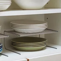 【家事問屋】日本製304不鏽鋼碗盤收納架 26cm(可堆疊雙層設計)