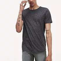 TOMMY HILFIGER 男版素色圓領棉質短袖 XXL 黑灰