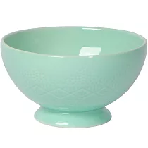 《NOW》刻紋石陶餐碗 | 飯碗 湯碗 ─ 圖騰綠11.5cm