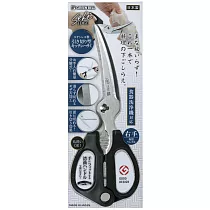 日本綠鐘Kitchen多功能不鏽鋼廚房料理彎式剪刀( L220mm/103g)SJ─K110