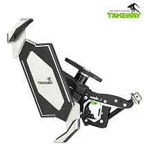 台灣製TAKEWAY機車手機架黑隼Z手機座+極限運動夾鉗具HAWK1─PH05(標準防盜版)摩托車重機夾具─重車教士推薦(非ANV磁浮減震版)