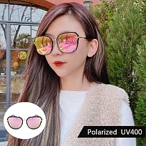 韓流偏光太陽眼鏡 時尚明星款墨鏡 抗UV400 防眩光 3123 黑框桃水銀