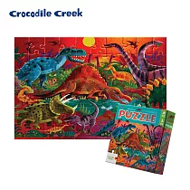 【美國Crocodile Creek】幻彩雷射拼圖60片─侏儸紀公園