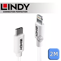 LINDY 林帝 Apple 認證 USB Type─C to Lightning (8pin) 傳輸線 2m (92028)