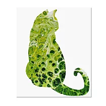 樂兒學 獨一無二DIY藝術壓克力流動畫─貓背影(顏料x4+畫布x2) 叢林綠